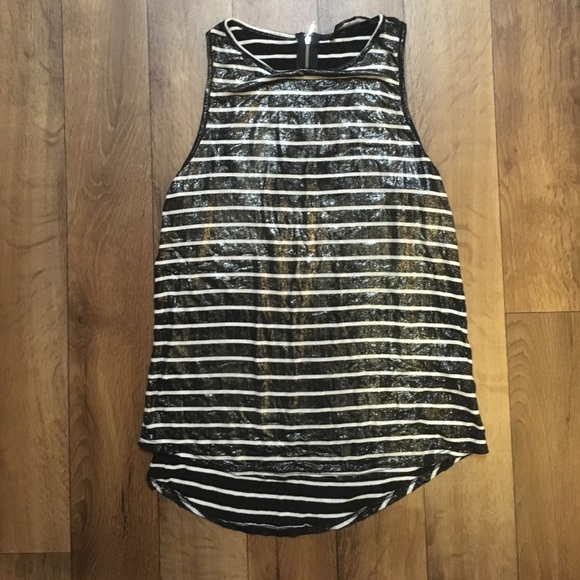 Guess Tops - Guess Sparkle Striped Tank